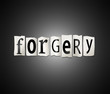 Forgery concept.