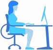 Sitzposition am Arbeitsplatz