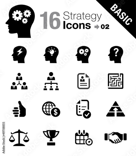 Vector: Basic - Business strategy and management icons Basic - Business strategy and management icons