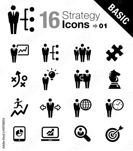 Vector: Basic - Business strategy and management icons Basic - Business strategy and management icons