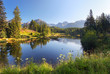Nature mountain scene with beautiful lake in Slovakia Tatra - St