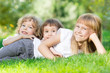 Kids in spring park