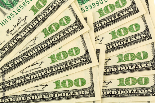 Photo: Viele Dollar Geldscheine Viele Dollar Geldscheine
