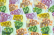 Viele verschiedene Euro-Geldscheine