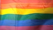 Rainbow flag blowing in the breeze
