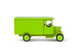 eco vehicle concept on white with copy-space