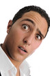 Foto: Closeup portrait of a man making facial expression Closeup portrait of a man making facial expression