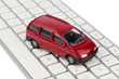 Auto auf Copmputertastatur