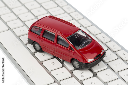 Photo: Auto auf Copmputertastatur Auto auf Copmputertastatur
