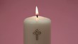 Catholic candle burning and being blown out