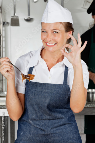 Photo: Chef Appreciating Delicious Chocolate Chef Appreciating Delicious Chocolate