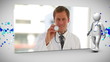 Montage of medical clips with white human figure