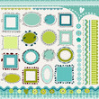 blue frames and borders pack