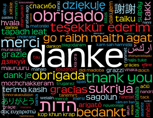 Vector: "DANKE" Wortwolke (Vielen Dank Freundlichkeit Schön Sehr) "DANKE" Wortwolke (Vielen Dank Freundlichkeit Schön Sehr)