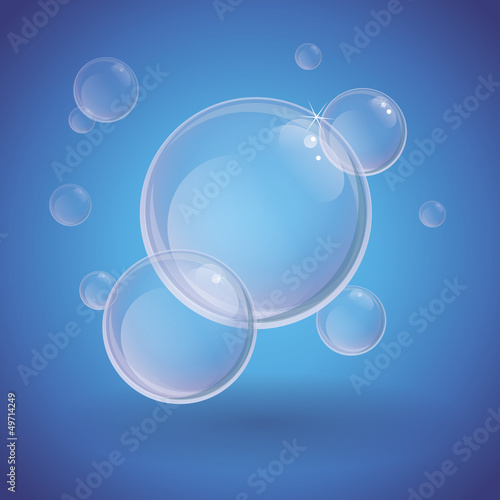 Vector: Absract background with soap bubbles Absract background with soap bubbles