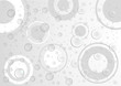 Gouttes sur fond blanc/gris avec cercles