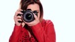 Video: girl taking a photo girl taking a photo