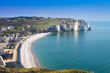 plage et falaises à etretat