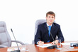 Businessman at meeting
