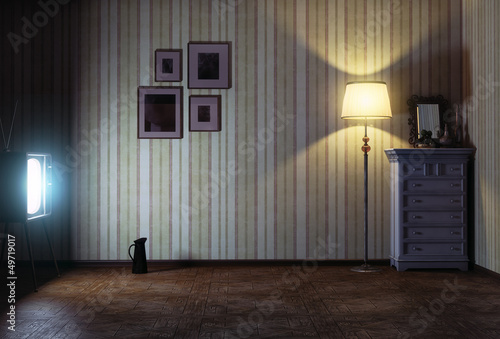Illustration: retro tv retro tv
