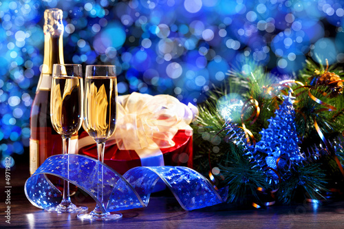 Photo: New Year's collage with glasses New Year's collage with glasses