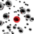 3D-Illustration / 3D-Grafik: Social Media und Netzwerk