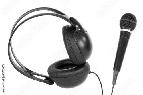 Photo: Microphone and headphones Microphone and headphones