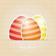 colorful white striped easter eggs card background