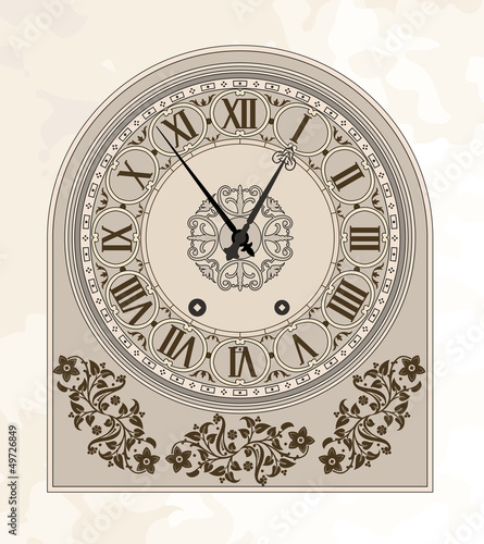 Vector: Antique clock Antique clock