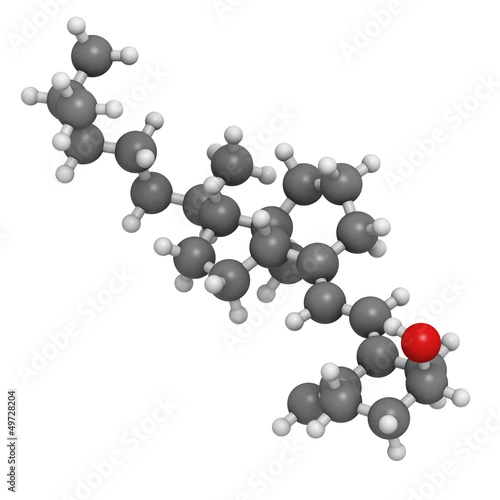 Illustration: Vitamin D3 (cholecalciferol) molecule Vitamin D3 (cholecalciferol) molecule