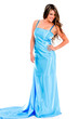 Woman in a prom dress