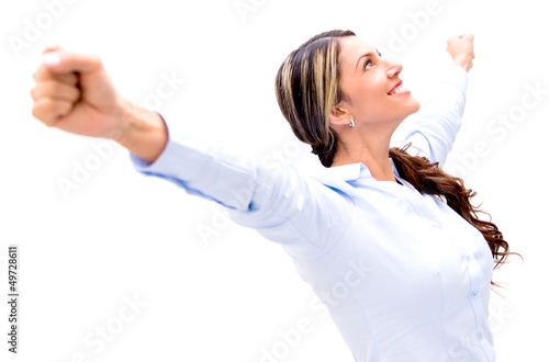 Photo: Business woman celebrating Business woman celebrating