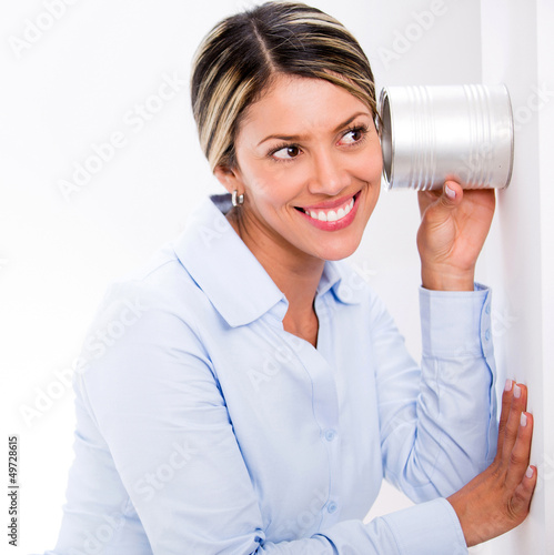 Photo: Business woman spying Business woman spying
