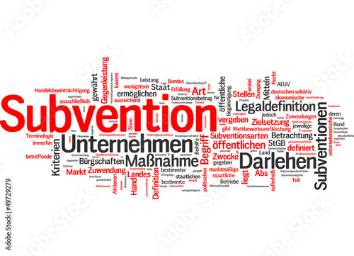 Vector: Subvention Subvention