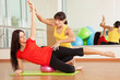 Photo: Group training in a gym of a fitness center Group training in a gym of a fitness center