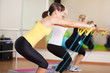 Group training in a fitness class