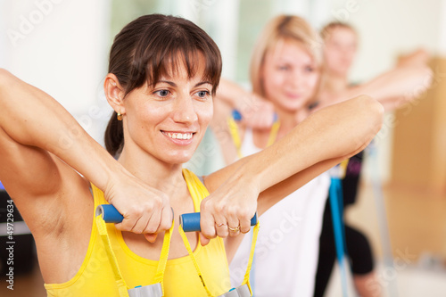 Photo: Group training in a fitness class Group training in a fitness class