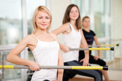 Photo: Group training in a fitness class Group training in a fitness class