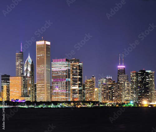 Photo: Chicago skyline at dusk Chicago skyline at dusk