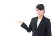 a young businesswoman showing