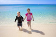 Happy Kids on a Beach Vacation