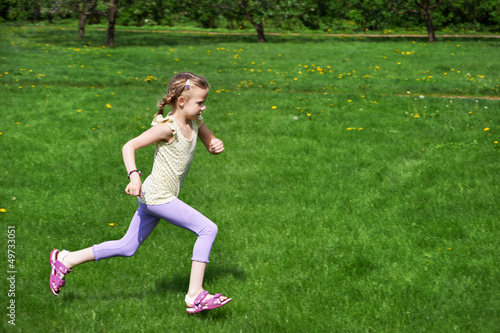 Photo: Little girl running Little girl running
