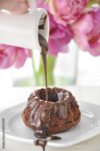 Photo: Mohr im Hemd, Schokoladenkuchen mit Schokosauce Mohr im Hemd, Schokoladenkuchen mit Schokosauce