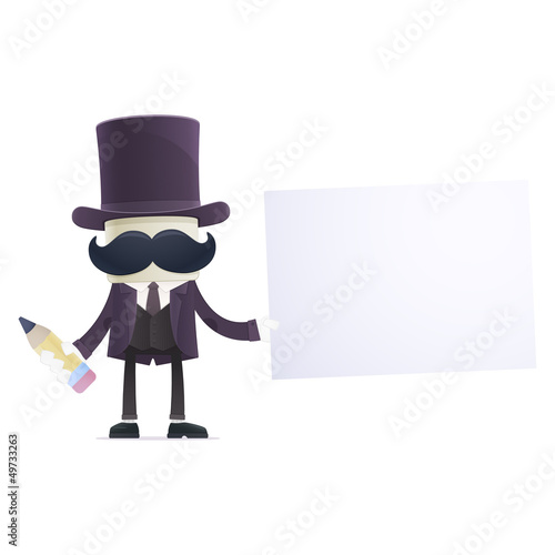 Vector: funny cartoon illusionist funny cartoon illusionist