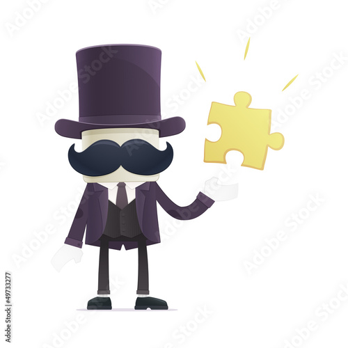Vector: funny cartoon illusionist funny cartoon illusionist