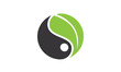 Concept ying-yang feuille
