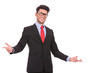 business man wellcoming you