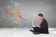 Concept of internet chat and communication