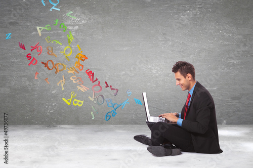 Photo: Concept of internet chat and communication Concept of internet chat and communication