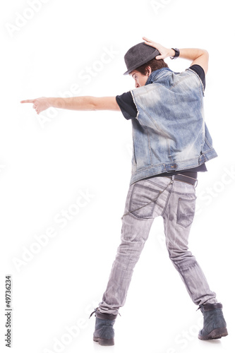 Photo: dancer in pointing pose dancer in pointing pose